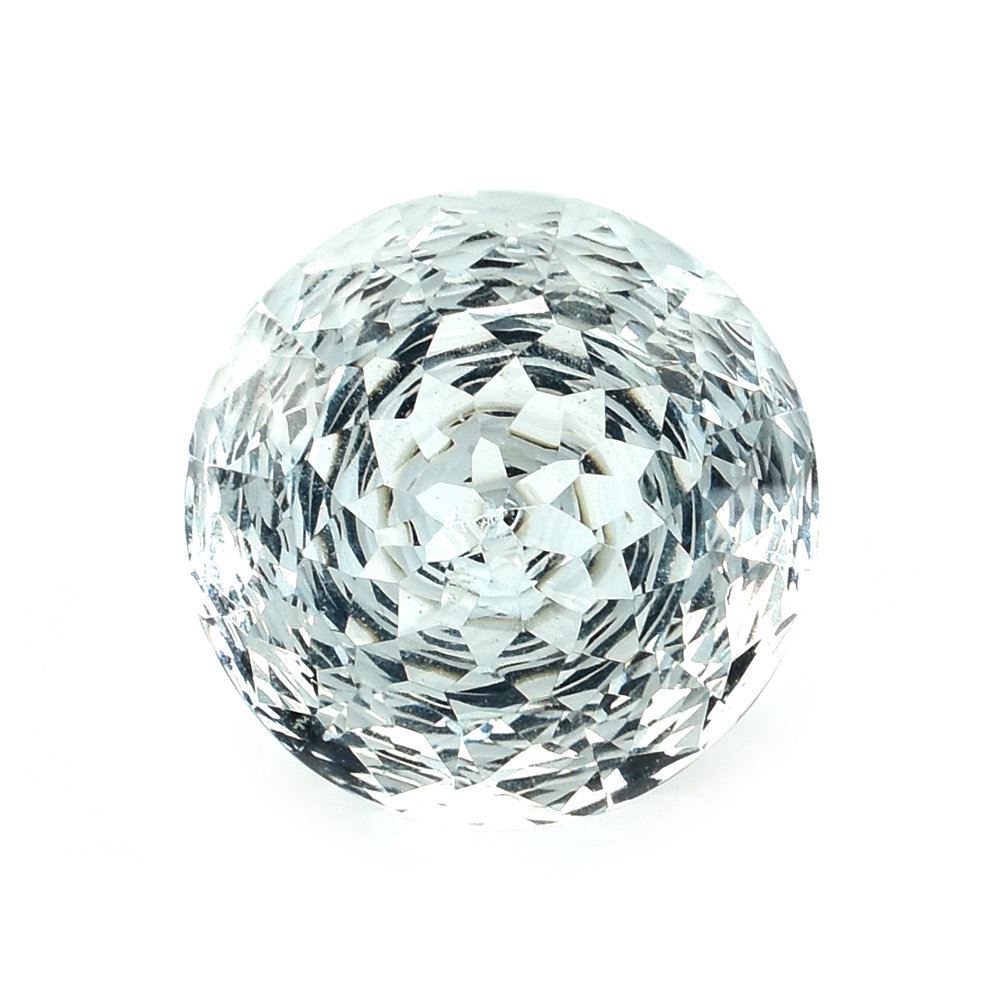 AQUAMARINE NIRVANA CUT ROUND (C/CLEAN) (DES#81) 12.00MM 5.48 Cts.