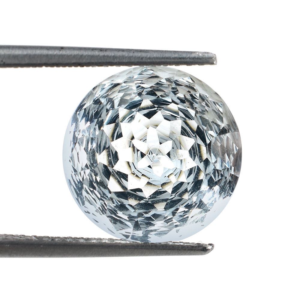 AQUAMARINE NIRVANA CUT ROUND (C/CLEAN) (DES#81) 12.00MM 5.48 Cts.