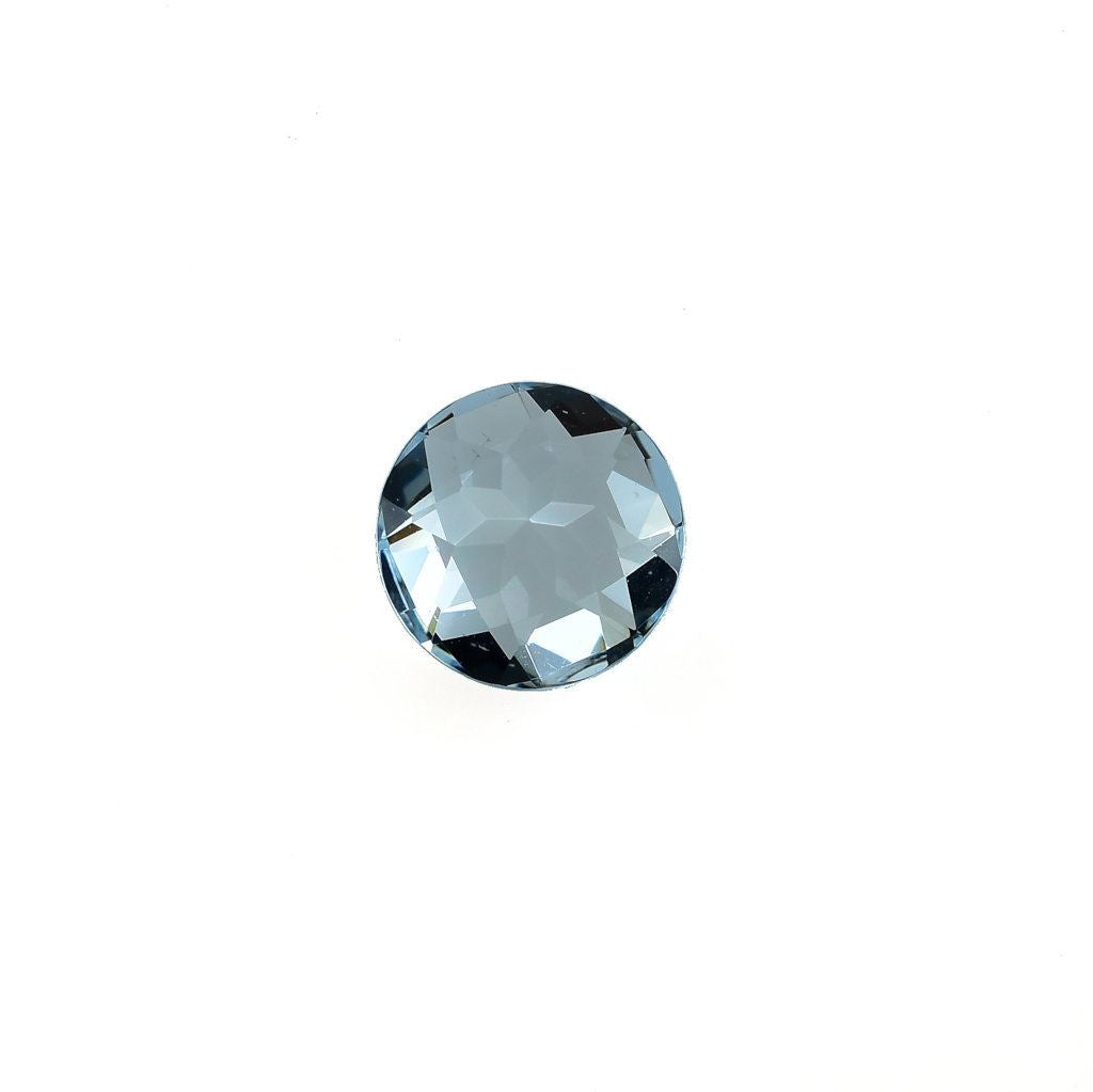 AQUAMARINE CHECKER CUT ROUND (A+/CLEAN) 7.00MM 1.20 Cts.