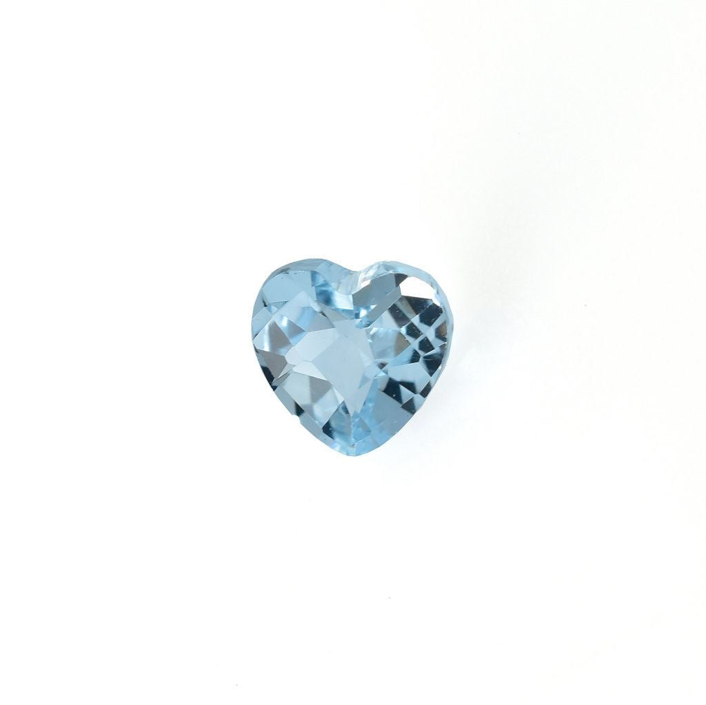 AQUAMARINE CHECKER CUT HEART (A+/CLEAN) 5X5MM 0.44 Cts.