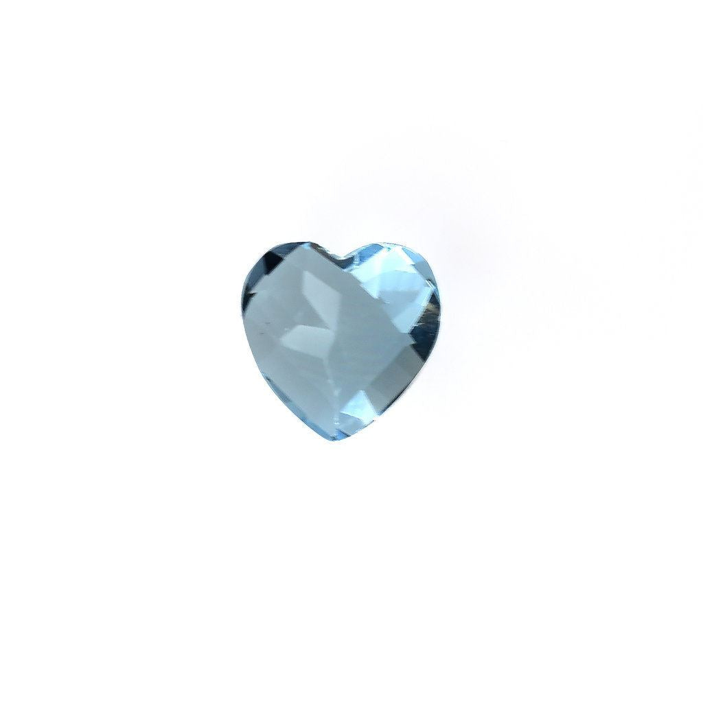 AQUAMARINE CHECKER CUT HEART (A+/CLEAN) 5X5MM 0.44 Cts.