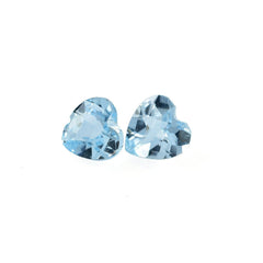 AQUAMARINE CHECKER CUT HEART (A+/CLEAN) 5X5MM 0.44 Cts.