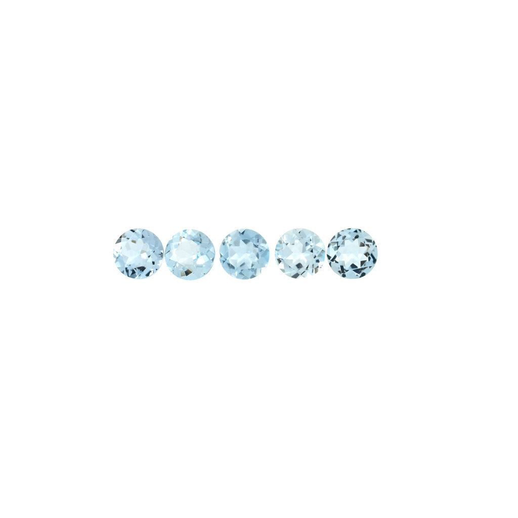 AQUAMARINE CUT ROUND (A+/CLEAN) 4.75X4.75MM 0.40 Cts.