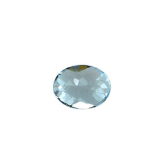 AQUAMARINE CHECKER CUT OVAL (A+/CLEAN) 9X7MM 1.47 Cts.