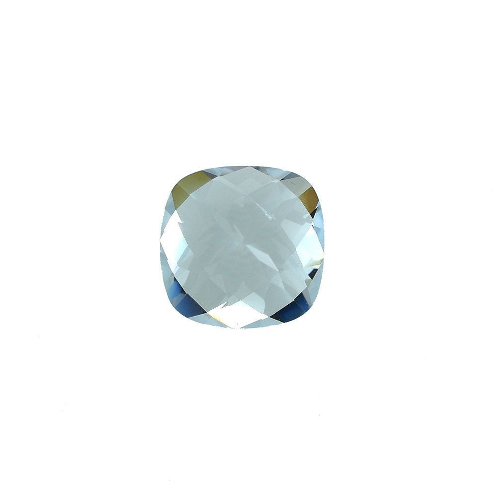 AQUAMARINE CHECKER CUT CUSHION (C/CLEAN) 8.00X8.00MM 1.94 Cts.