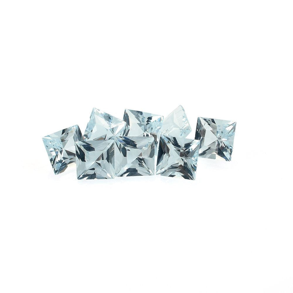 AQUAMARINE PRINCESS CUT SQUARE (C/CLEAN) 5.00X5.00MM 0.56 Cts.