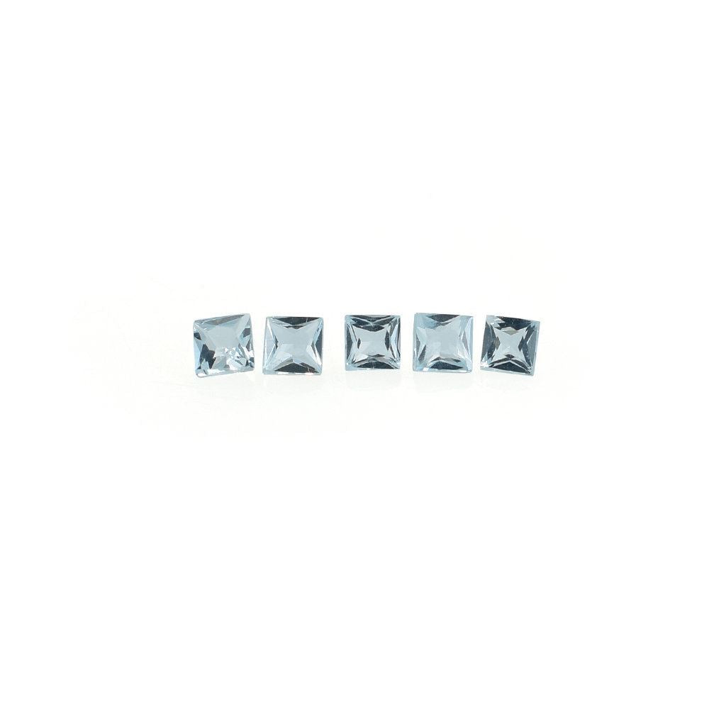 AQUAMARINE PRINCESS CUT SQUARE (B/CLEAN) 1.80X1.80MM 0.04 Cts.