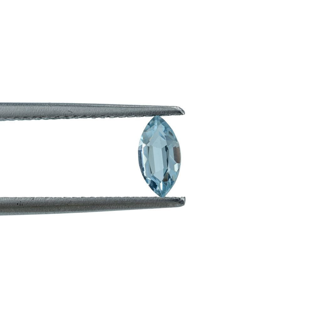 AQUAMARINE STEP CUT MARQUISE (A++/CLEAN) 7.00X3.50MM 0.40 Cts.