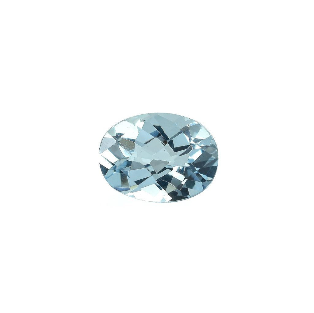 AQUAMARINE CHECKER CUT OVAL (A+/CLEAN) 8.00X6.00MM 1.10 Cts.