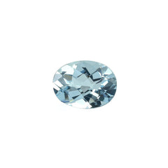 AQUAMARINE CHECKER CUT OVAL (A+/CLEAN) 8.00X6.00MM 1.10 Cts.