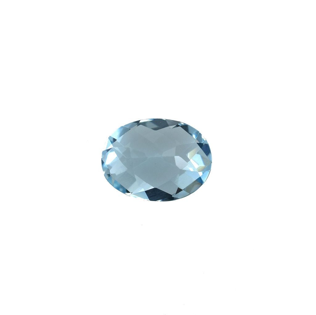 AQUAMARINE CHECKER CUT OVAL (A+/CLEAN) 8.00X6.00MM 1.10 Cts.