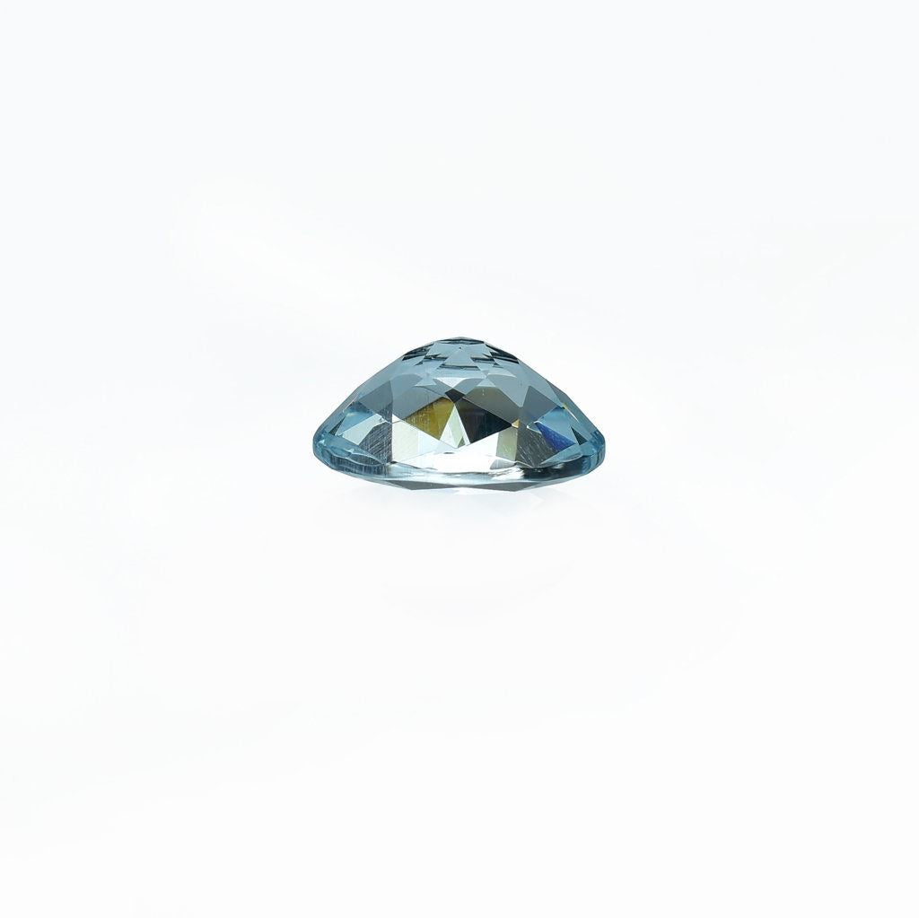 AQUAMARINE CHECKER CUT OVAL (A/SI) 9.00X7.00MM 1.55 Cts.