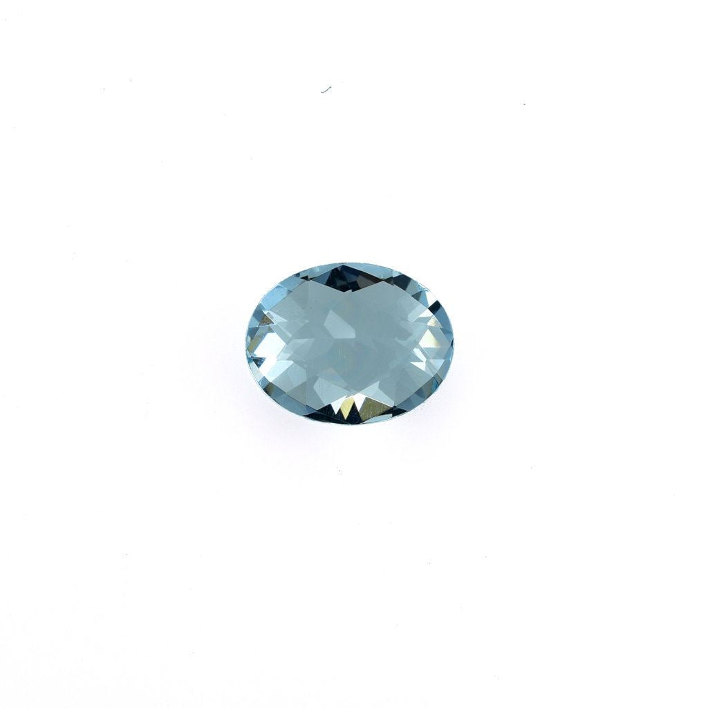 AQUAMARINE CHECKER CUT OVAL (A/SI) 9.00X7.00MM 1.55 Cts.
