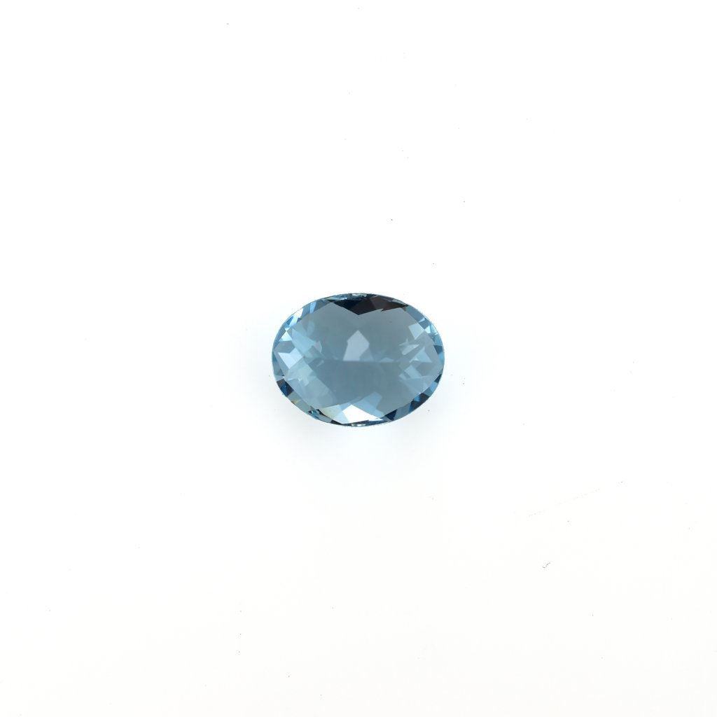 AQUAMARINE CHECKER CUT OVAL (A+++/SI) 9.00X7.00MM 1.50 Cts.
