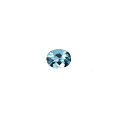 AQUAMARINE CHECKER CUT OVAL (A++/CLEAN) (GREENISH) 9.00X7.00MM 1.45 Cts.