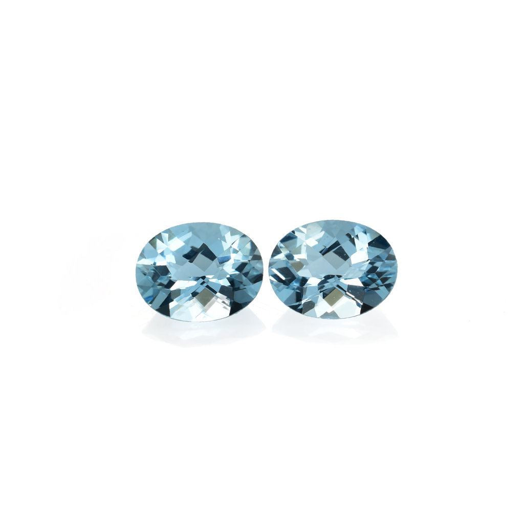 AQUAMARINE CHECKER CUT OVAL (A++/CLEAN) (GREENISH) 9.00X7.00MM 1.45 Cts.