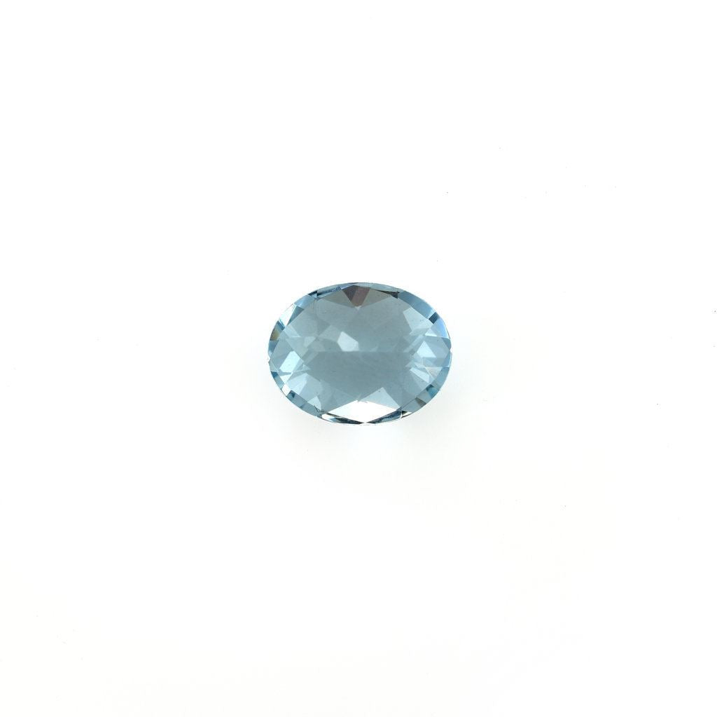 AQUAMARINE CHECKER CUT OVAL (A/CLEAN) 9.00X7.00MM 1.63 Cts.