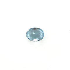 AQUAMARINE CHECKER CUT OVAL (A/CLEAN) 9.00X7.00MM 1.63 Cts.