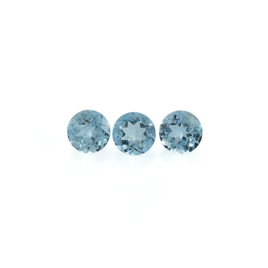 AQUAMARINE CUT ROUND (A++/HI) 6.00X6.00MM 0.80 Cts.