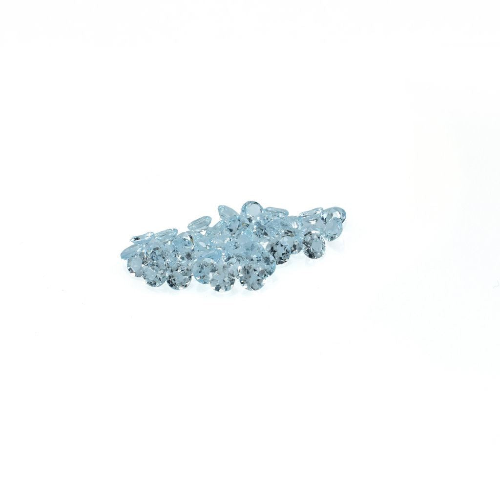 AQUAMARINE CUT ROUND (A/SI) 3.00X3.00MM 0.09 Cts.