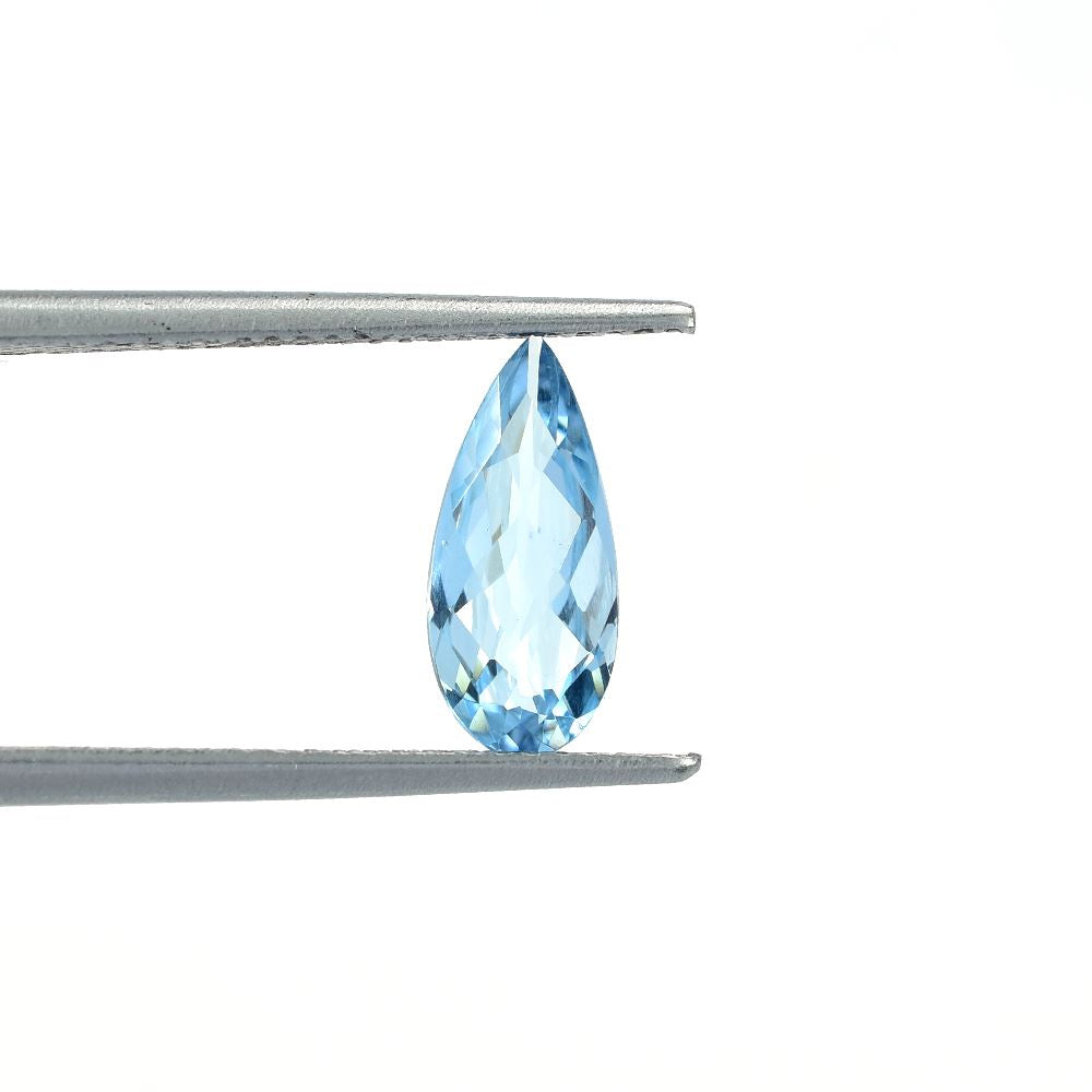 AQUAMARINE CHECKER CUT PEAR (A+++/CLEAN) 11.50X5.00 MM 1.00 Cts.
