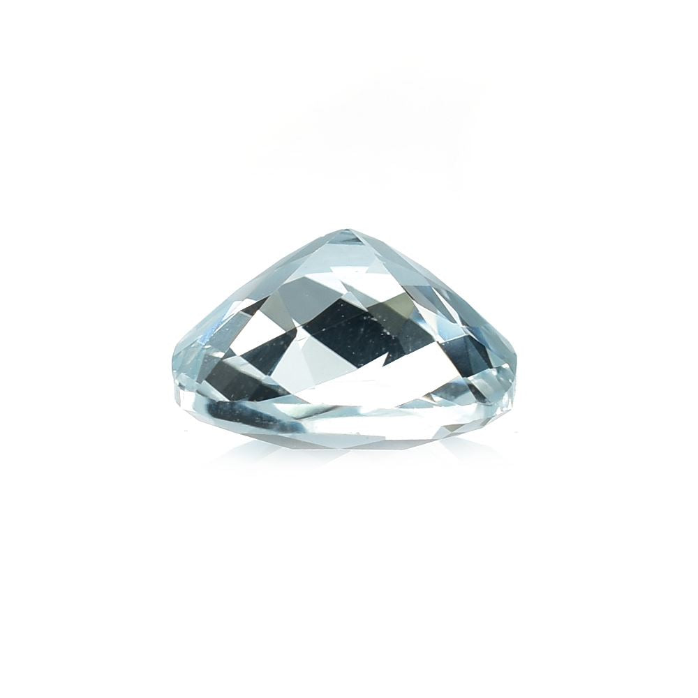 AQUAMARINE CHECKER CUT CUSHION (B/CLEAN) 10.00X10.00 MM 4.32 Cts.