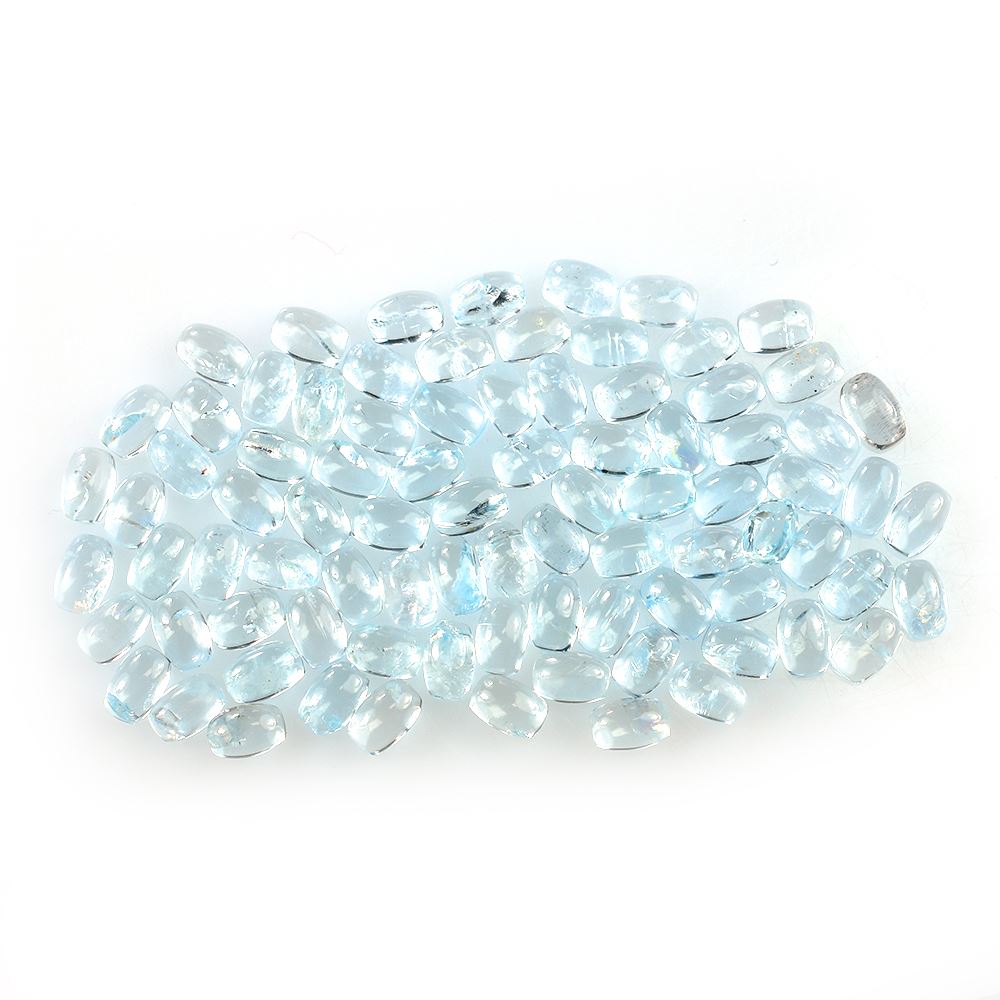 AQUAMARINE PLAIN CUSHION CAB(NORMAL)(B/HI) 4.50X3.00 MM 0.25 Cts.