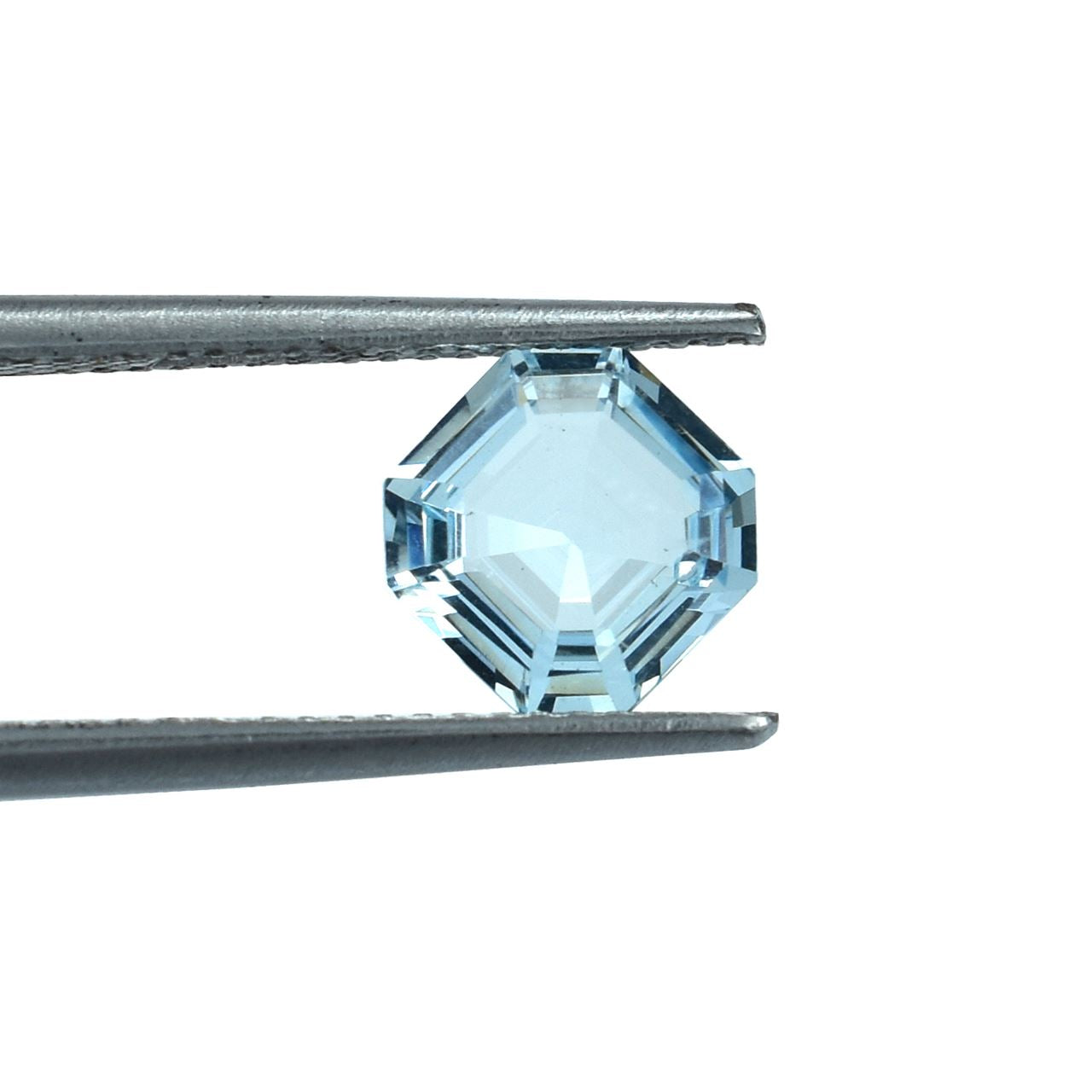 AQUAMARINE ASHCHER CUT OCTAGON (A+)(SI) 7.00X7.00 MM 1.31 Cts.