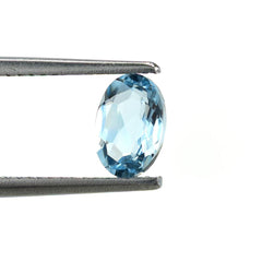 AQUAMARINE CUT OVAL (A++)(CLEAN)(WINDOW) 7.00X5.00 MM 0.66 Cts.
