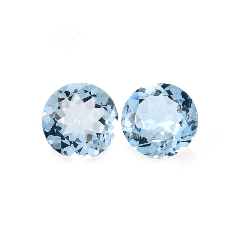 AQUAMARINE CUT ROUND (A++)(CLEAN)(WINDOW) 6.00X6.00 MM 0.73 Cts.