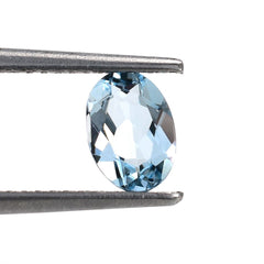 AQUAMARINE CUT OVAL (A+)(SI)(WINDOW) 7.00X5.00 MM 0.71 Cts.