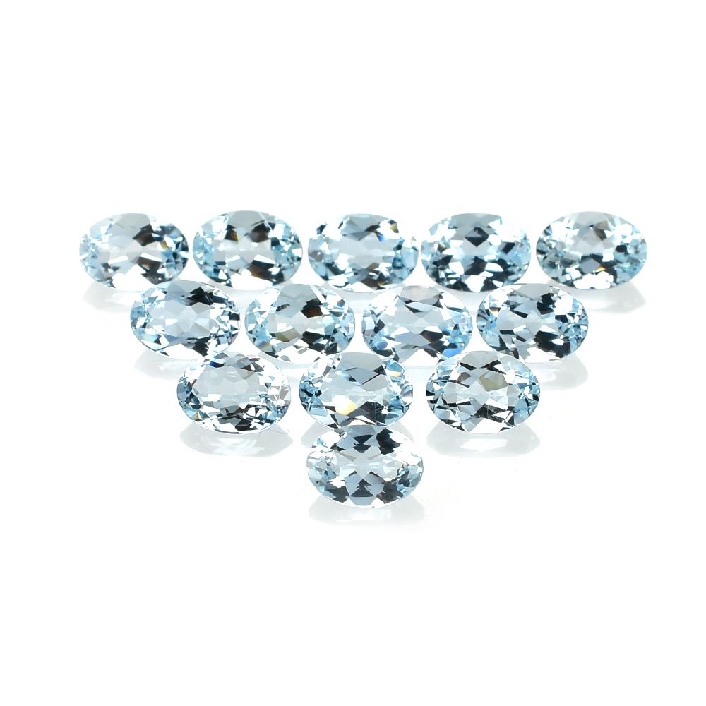 AQUAMARINE CUT OVAL (A+)(SI)(WINDOW) 7.00X5.00 MM 0.71 Cts.