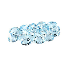AQUAMARINE CUT OVAL (A++)(SI)(WINDOW) 7.00X5.00 MM 0.67 Cts.