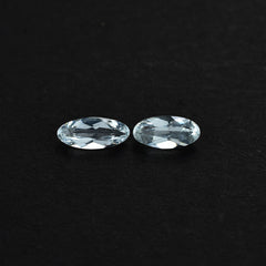 AQUAMARINE CUT OVAL (C/CLEAN) 9.00X4.00 MM 0.73 Cts.