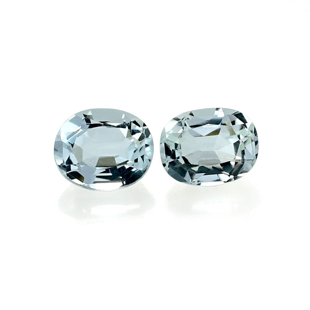 AQUAMARINE BACK STEP CUT OVAL (C) (CLEAN) 4.00X4.50 MM 0.30 Cts.