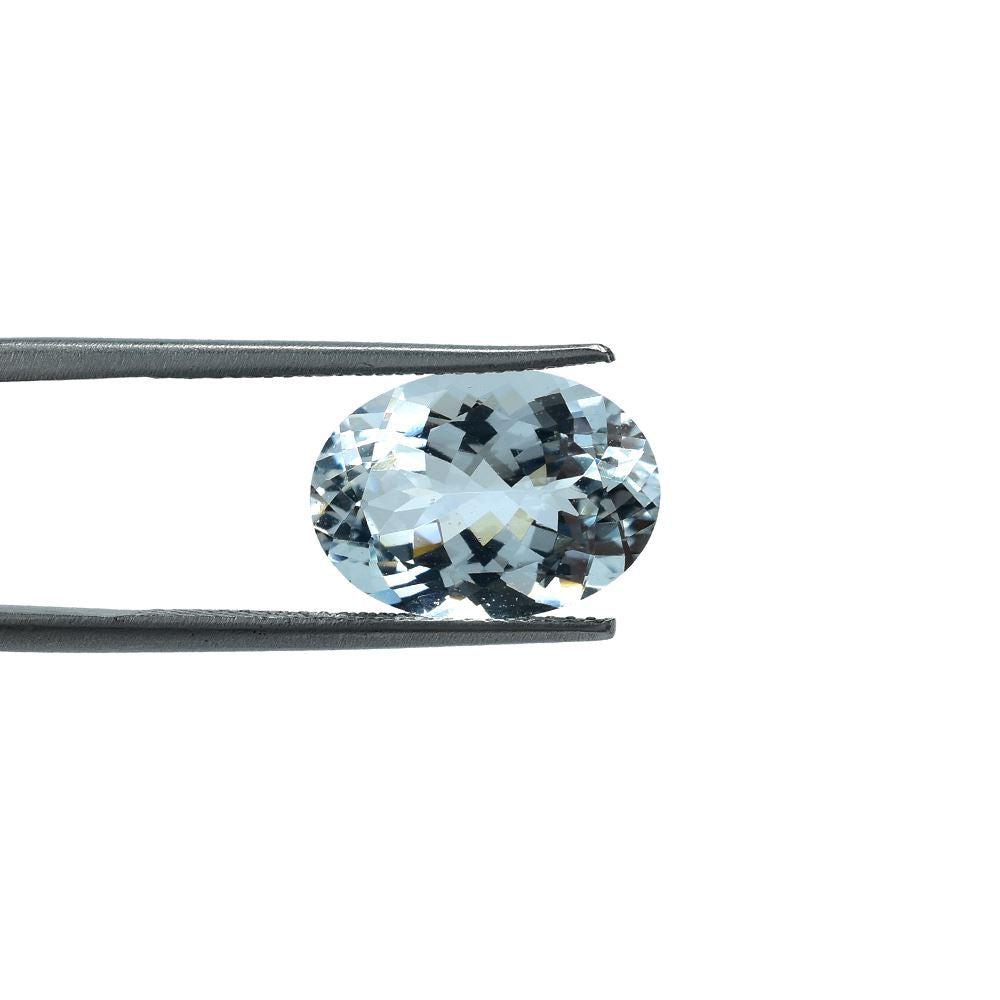 AQUAMARINE CUT OVAL (C)(SI) 14.00X10.00 MM 4.80 Cts.