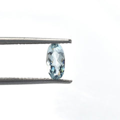 AQUAMARINE CHECKER CUT OVAL (C/CLEAN) 8.00X4.00 MM 0.70 Cts.