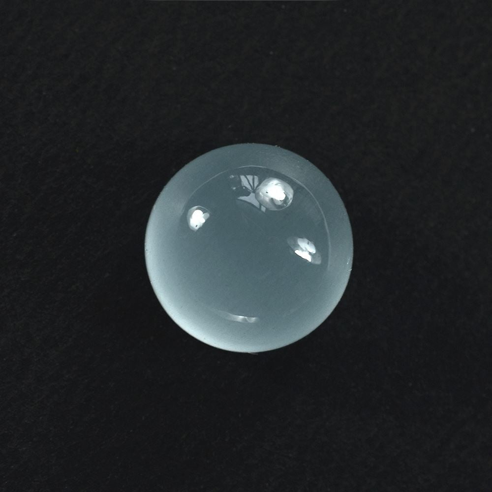 AQUAMARINE PLAIN ROUND CAB (AA)(MILKY) 8.00X8.00 MM 2.50 Cts.