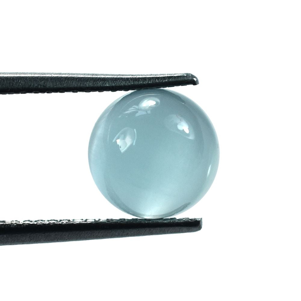 AQUAMARINE PLAIN ROUND CAB (A)(EYE CLEAN) 8.00X8.00 MM 2.55 Cts.