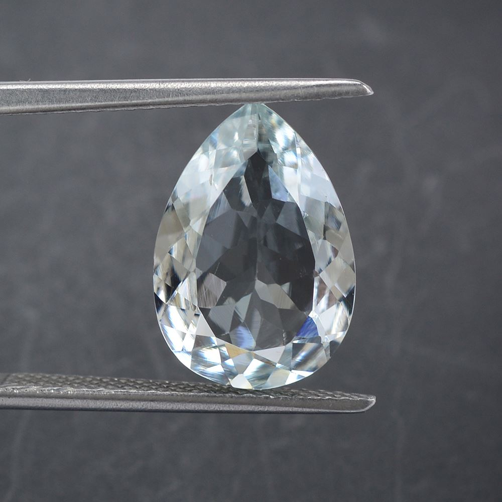 AQUAMARINE CUT PEAR (C/PK-SI)14X10MM 4.29 Cts.
