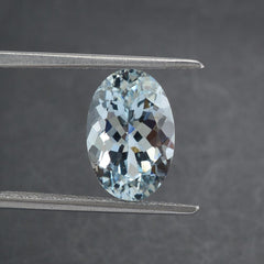AQUAMARINE CUT OVAL 12X8MM 3.00 Cts.