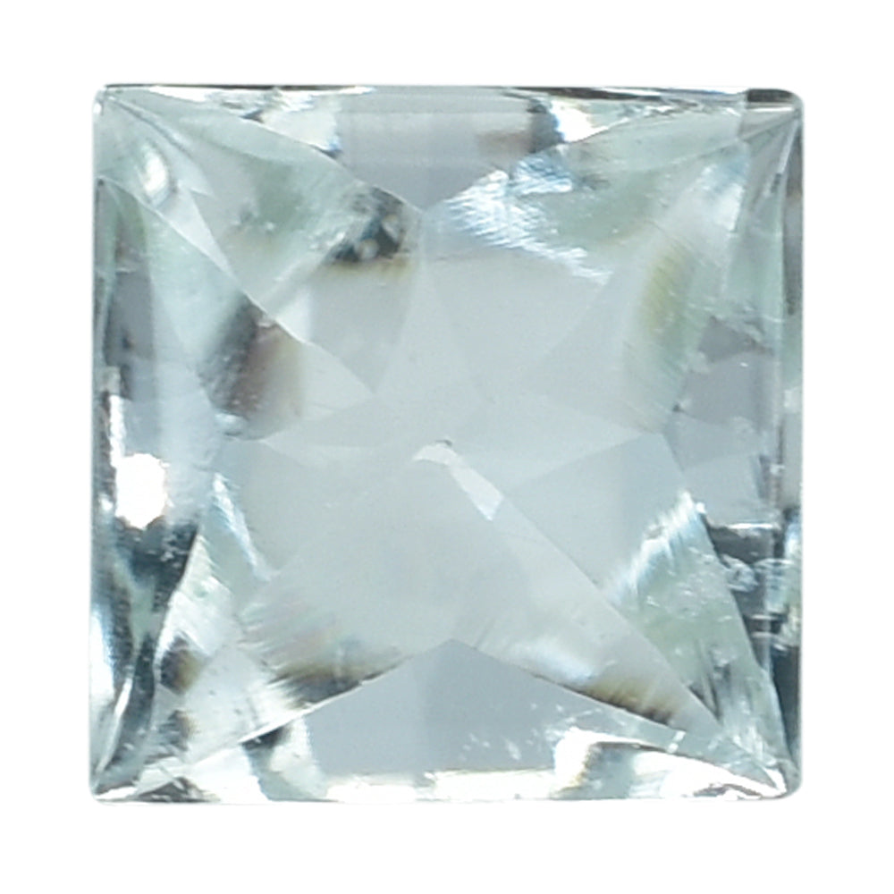 AQUAMARINE BUFFTOP PRINCESS CUT SQUARE 7MM 1.51 Cts.