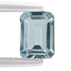 AQUAMARINE CUT OCTAGON 7X5MM 0.84 Cts.