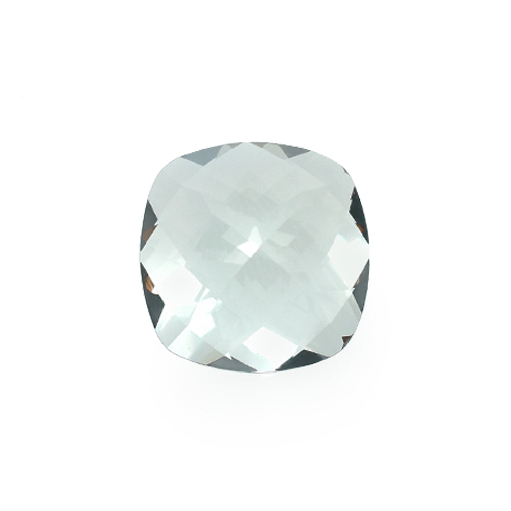 AQUAMARINE CHECKER CUT CUSHION 9MM 2.90 Cts.