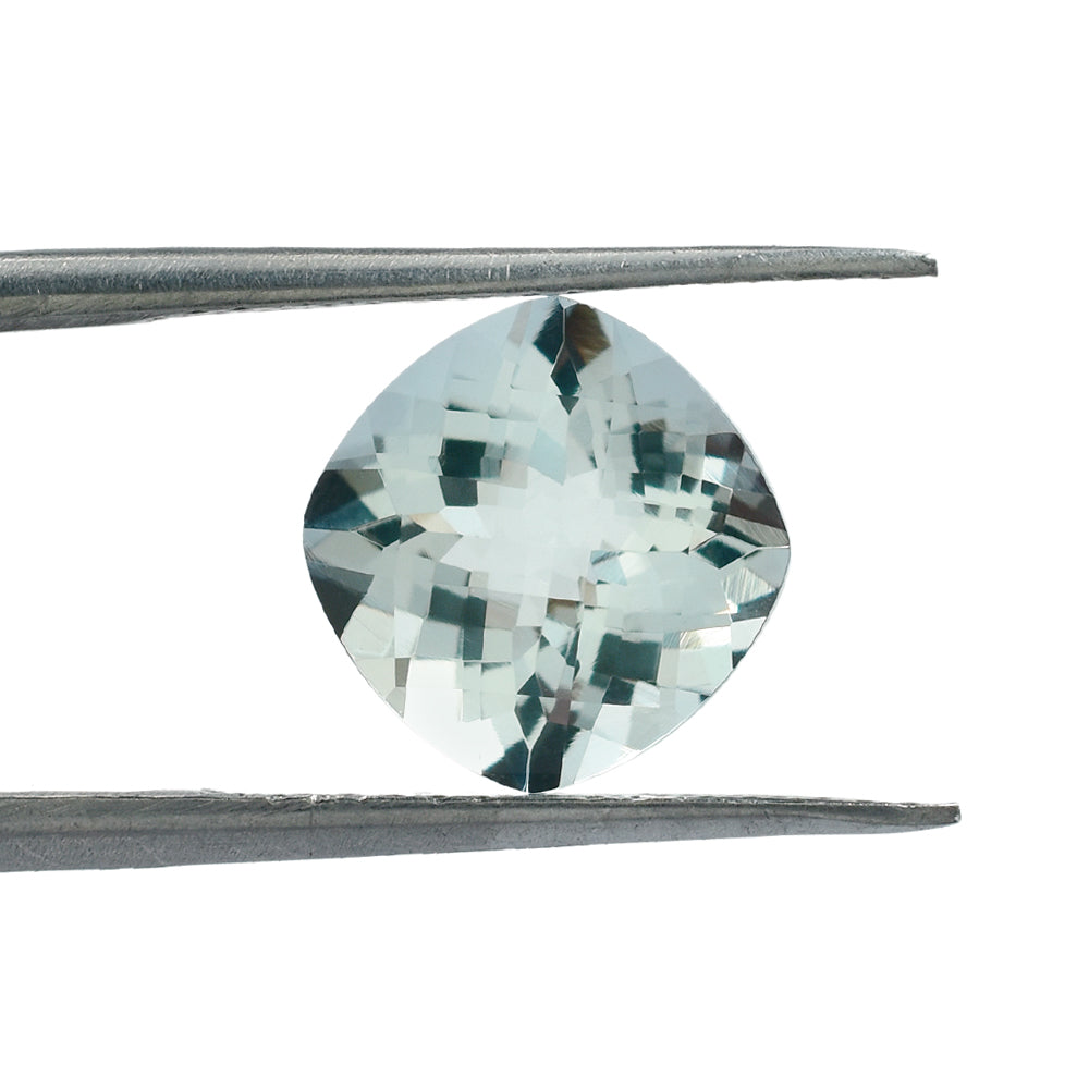 AQUAMARINE CHECKER CUT CUSHION 9MM 2.90 Cts.