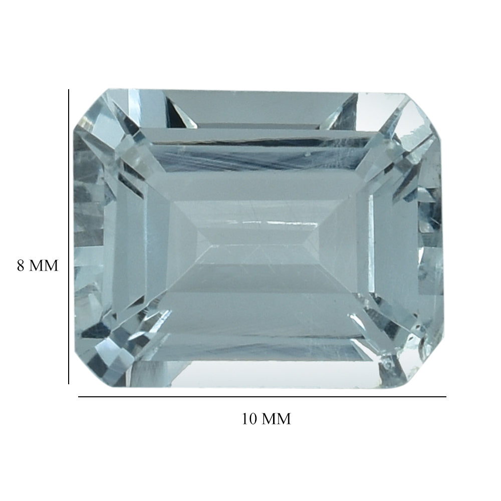 AQUAMARINE CUT OCTAGON 10X8MM 3.00 Cts.