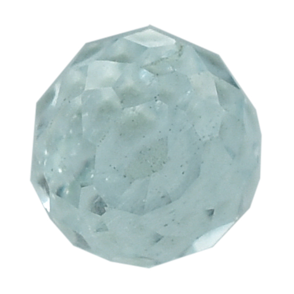 AQUAMARINE FACETED DROPS (HALF DRILL 0.80MM) (A+/SI) 8X5MM 1.35 Cts.