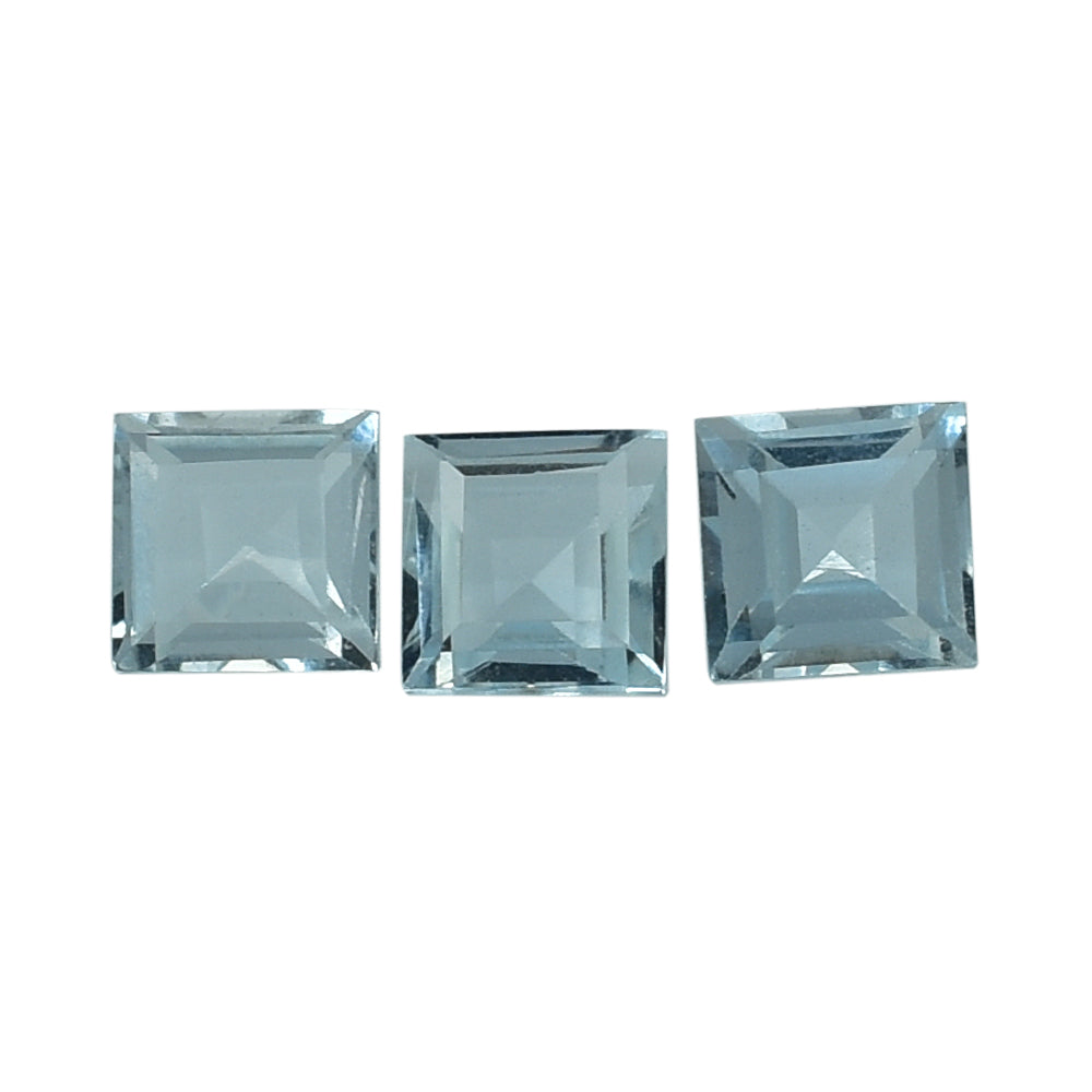 AQUAMARINE CUT SQUARE 3.00MM (A) 0.14 Cts.