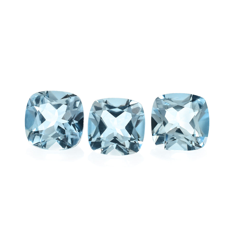 AQUAMARINE CUT CUSHION 7MM 1.37 Cts.