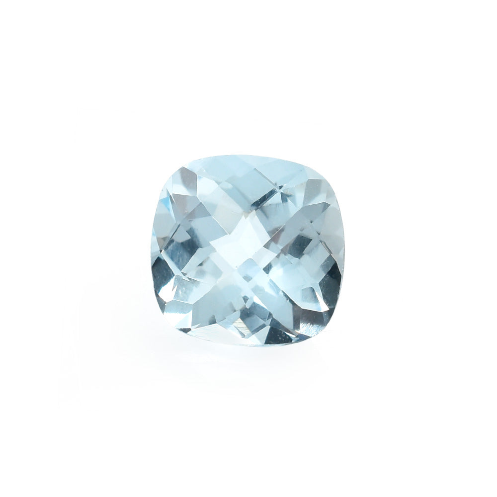 AQUAMARINE CHECKER CUT CUSHION 7.00MM 1.33 Cts.